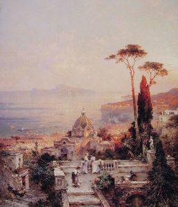 The View from the Balcony by Franz Richard Unterberger - hand-painted oil reproduction