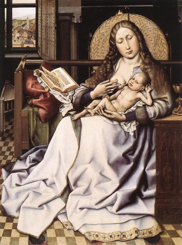 The Virgin and Child Before a Firescreen by Robert Campin