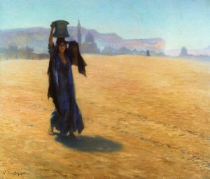 The Water Carrier by Ludwig Deutsch - hand-painted oil reproduction