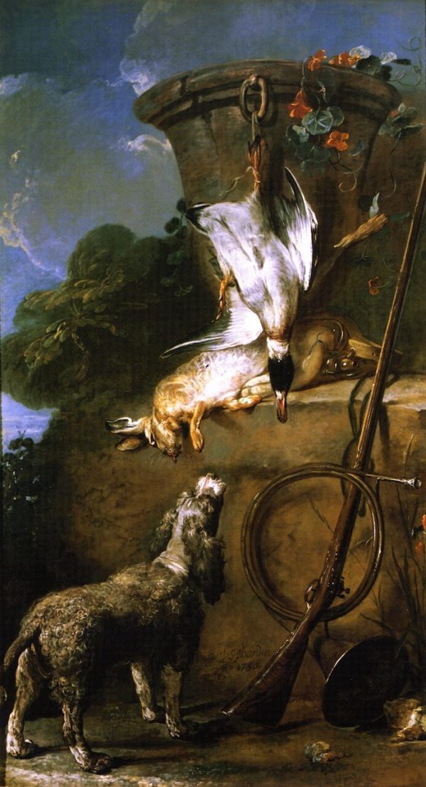 The Water Spaniel by Jean-Baptiste-Simeon Chardin
