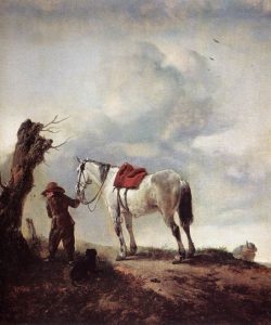 The White Horse by Philips Wouwerman - hand-painted oil reproduction