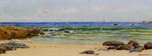 The Yellow Sand by Arthur Hughes - hand-painted oil reproduction