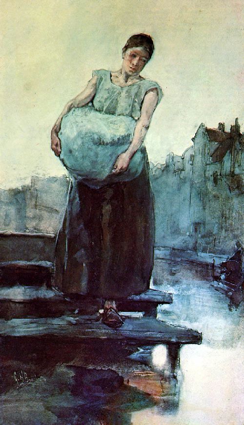 The washing woman by George Hendrik Breitner