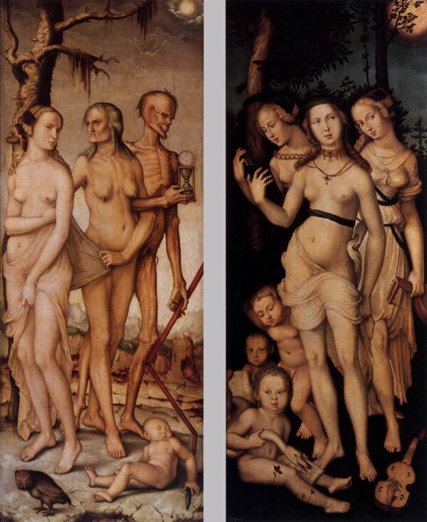 Three Ages of Man and Three Graces by Grien Hans Baldung