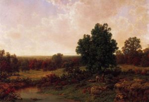 Three Men in a Landscape by William Mason Brown - hand-painted oil reproduction