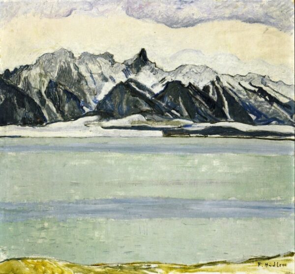 Thunersee with Stockhornkette in Winter by Ferdinand Hodler
