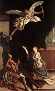 Saints Cecilia, Valerianus and Tiburtius by Orazio Gentileschi - hand-painted oil reproduction