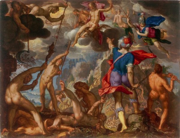 The Battle Between the Gods and the Titans by Joachim Wtewael