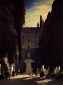 Tivoli Gardens at the Villa d'Este by Karl Blechen - hand-painted oil reproduction