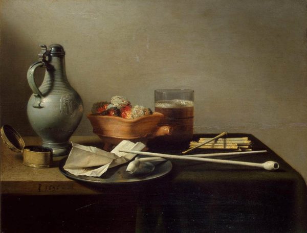 Tobacco Pipes and a Brazier by Pieter Claesz