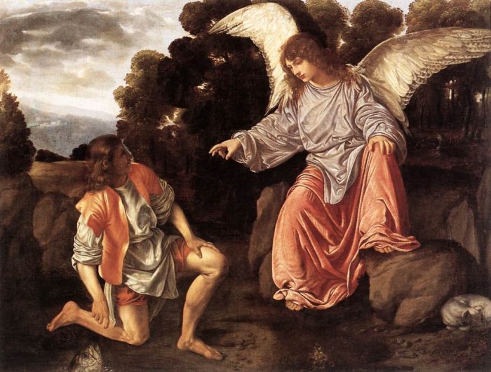 Tobias and the Angel by Giovanni Girolamo Savoldo - hand-painted oil reproduction