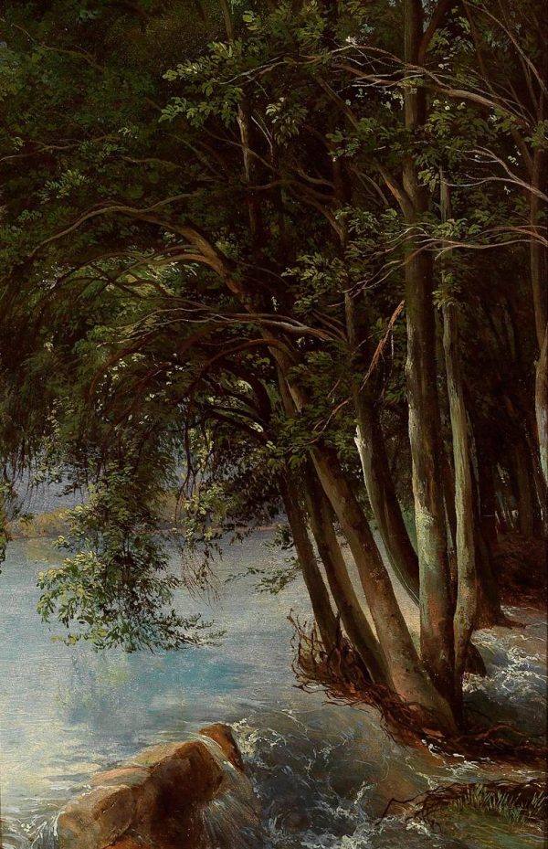 Trees at the Bank by Alexandre Calame
