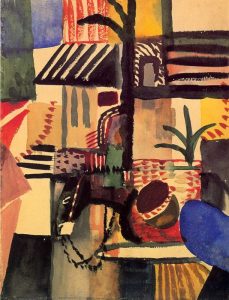 Tunisian Landscape by August Macke - hand-painted oil reproduction