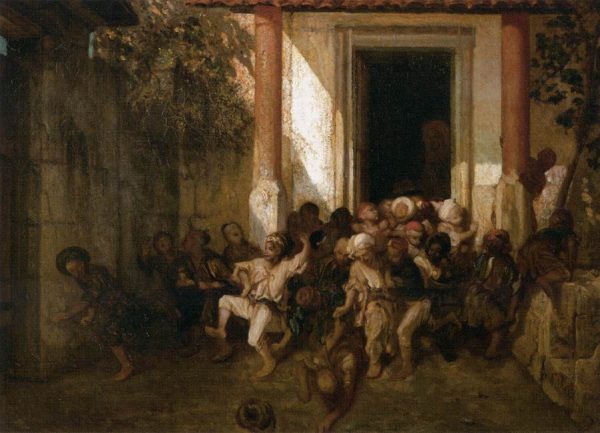 Turkish Boys Let out of School by Alexandre-Gabriel Decamps