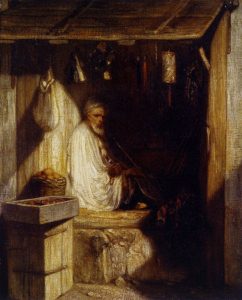 Turkish Merchant Smoking in His Shop by Alexandre-Gabriel Decamps - hand-painted oil reproduction
