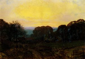 Twilight, The Vegetable Garden by John Atkinson Grimshaw - hand-painted oil reproduction