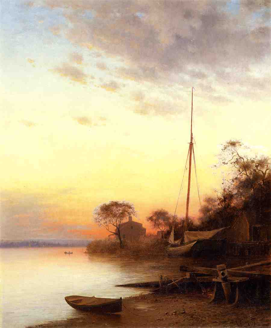 Twilight along the River by Francis Silva - hand-painted oil reproduction