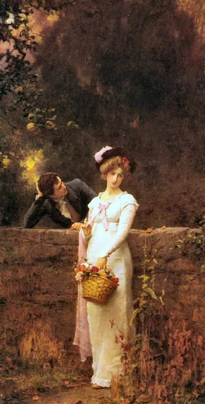Two Lovers by Marcus Stone - hand-painted oil reproduction