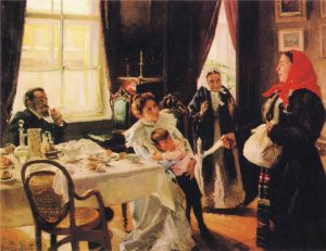 Two Mothers (Birth and Adoptive) by Vladimir Makovsky - hand-painted oil reproduction