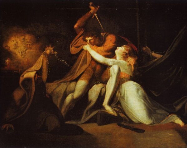 Percival Delivering Belisane from the Enchantments of Urma by Henry Fuseli