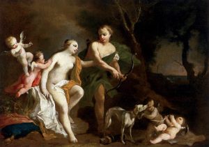 Venus and Adonis by Jacopo Amigoni - hand-painted oil reproduction