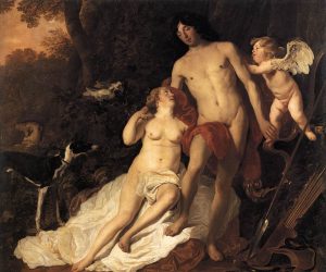 Venus and Adonis by Jacob Adriaensz Backer - hand-painted oil reproduction