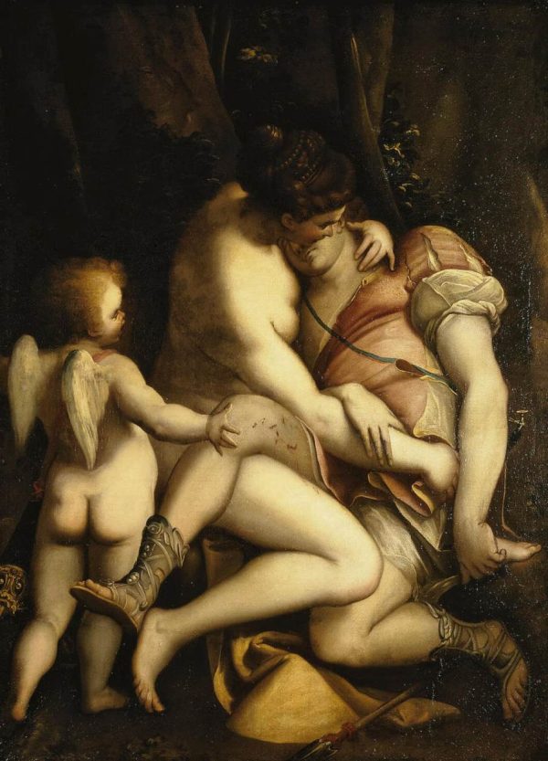 Venus and Adonis by Luca Cambiaso