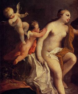 Venus and Adonis (detail) by Jacopo Amigoni - hand-painted oil reproduction
