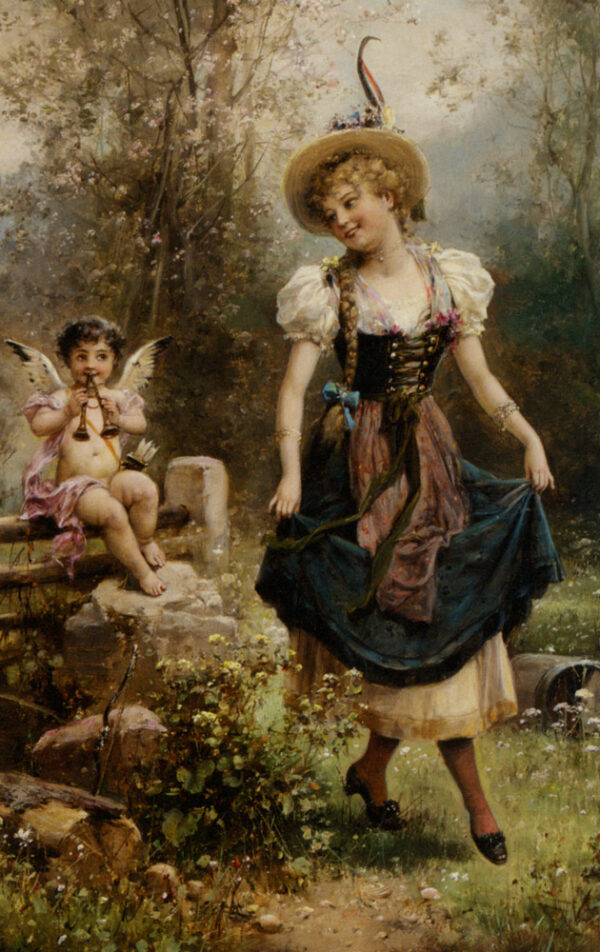 Verliebtes Dirndel by Hans Zatzka