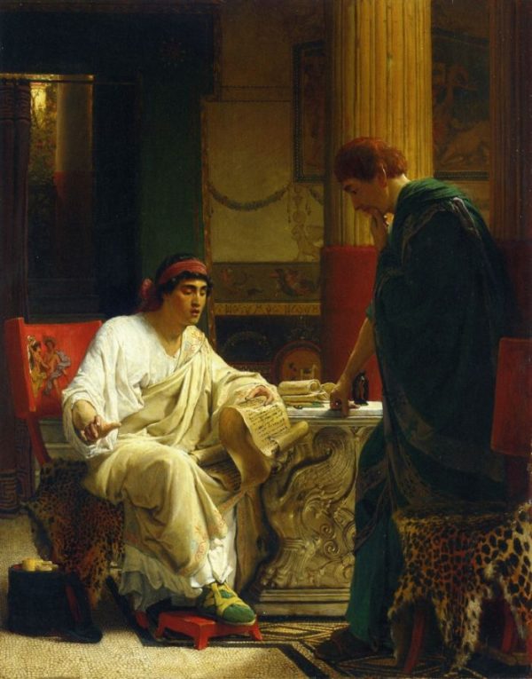 Vespasian Hearing from One of His Generals of the Taking of Jerusalem by Lawrence Alma-Tadema