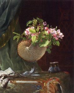 Victorian Still Life with Apple Blossoms by Martin Johnson Heade - hand-painted oil reproduction