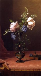 Victorian Vase with Flowers of Devotion by Martin Johnson Heade - hand-painted oil reproduction