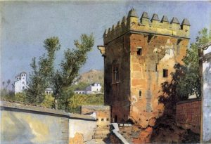 View from the Alhambra, Spain by William Stanley Haseltine - hand-painted oil reproduction