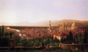 View of Florence from San Miniato by Thomas Cole - hand-painted oil reproduction