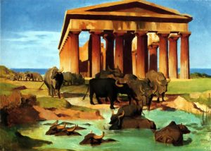View of Paestum by Jean-Leon Gerome - hand-painted oil reproduction