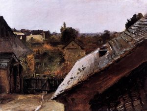 View of Rooftops and Gardens by Karl Blechen - hand-painted oil reproduction