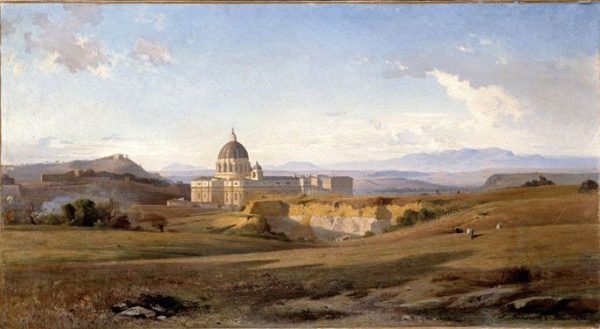 View of Saint Peter's in Rome by Jean-Achille Benouville