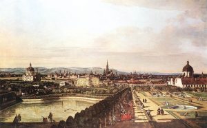 View of Vienna from the Belvedere by Bernardo Bellotto - hand-painted oil reproduction