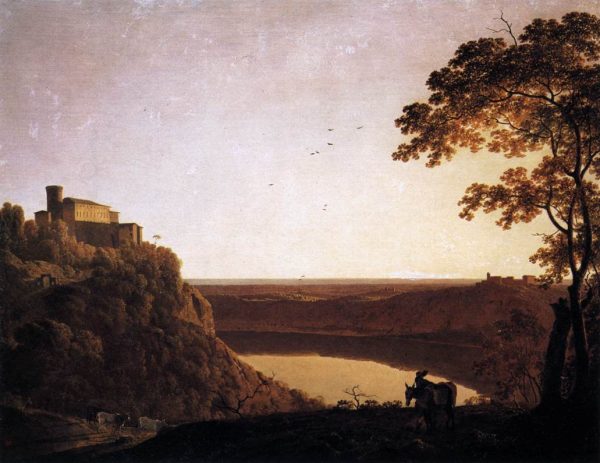 View of the Lake of Nemi by Joseph Wright