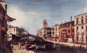 View of the Rio di Cannareggio by Michele Marieschi - hand-painted oil reproduction