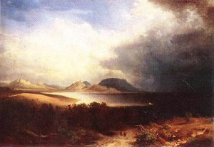 View to the Lake Balaton (Storm) by Sandor Brodszky - hand-painted oil reproduction