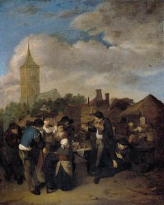 Village Market with the Quack by Cornelis Bega - hand-painted oil reproduction