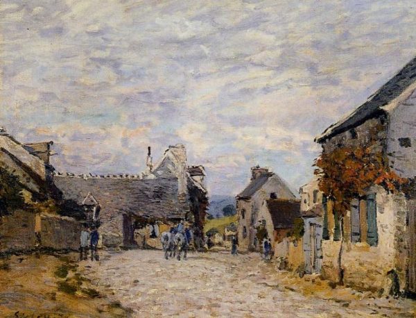 Village Street - Louveciennes by Alfred Sisley