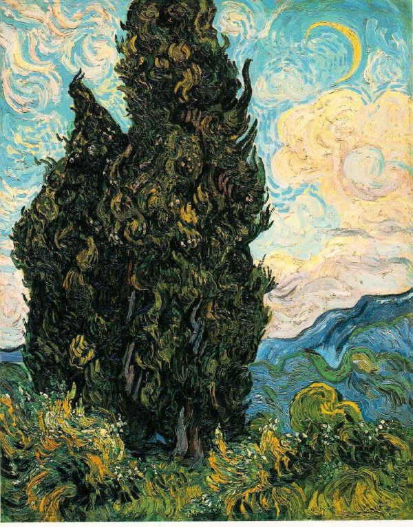 Cypresses by Vincent Van Gogh