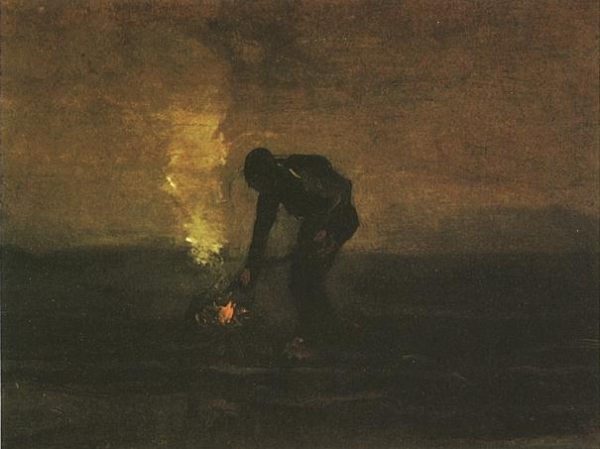 Peasant Burning Weeds by Vincent Van Gogh