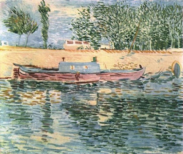 The Banks of the Seine with Boats by Vincent Van Gogh