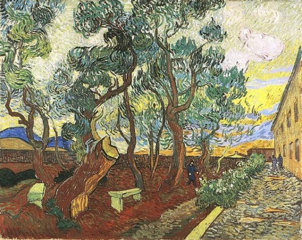 The Garden of Saint Paul Hospital Blue by Vincent Van Gogh