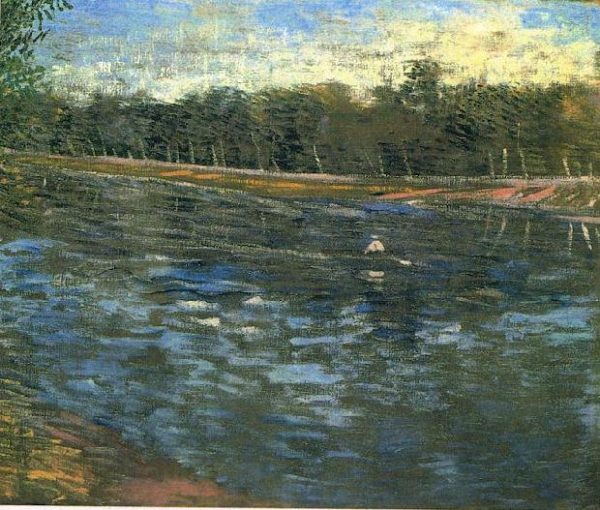 The Seine with a Rowing Boat by Vincent Van Gogh