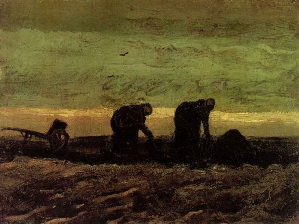 Two Women in the Moor by Vincent Van Gogh