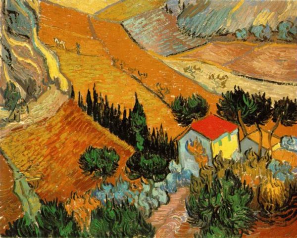 Valley with Ploughman Seen from Above by Vincent Van Gogh